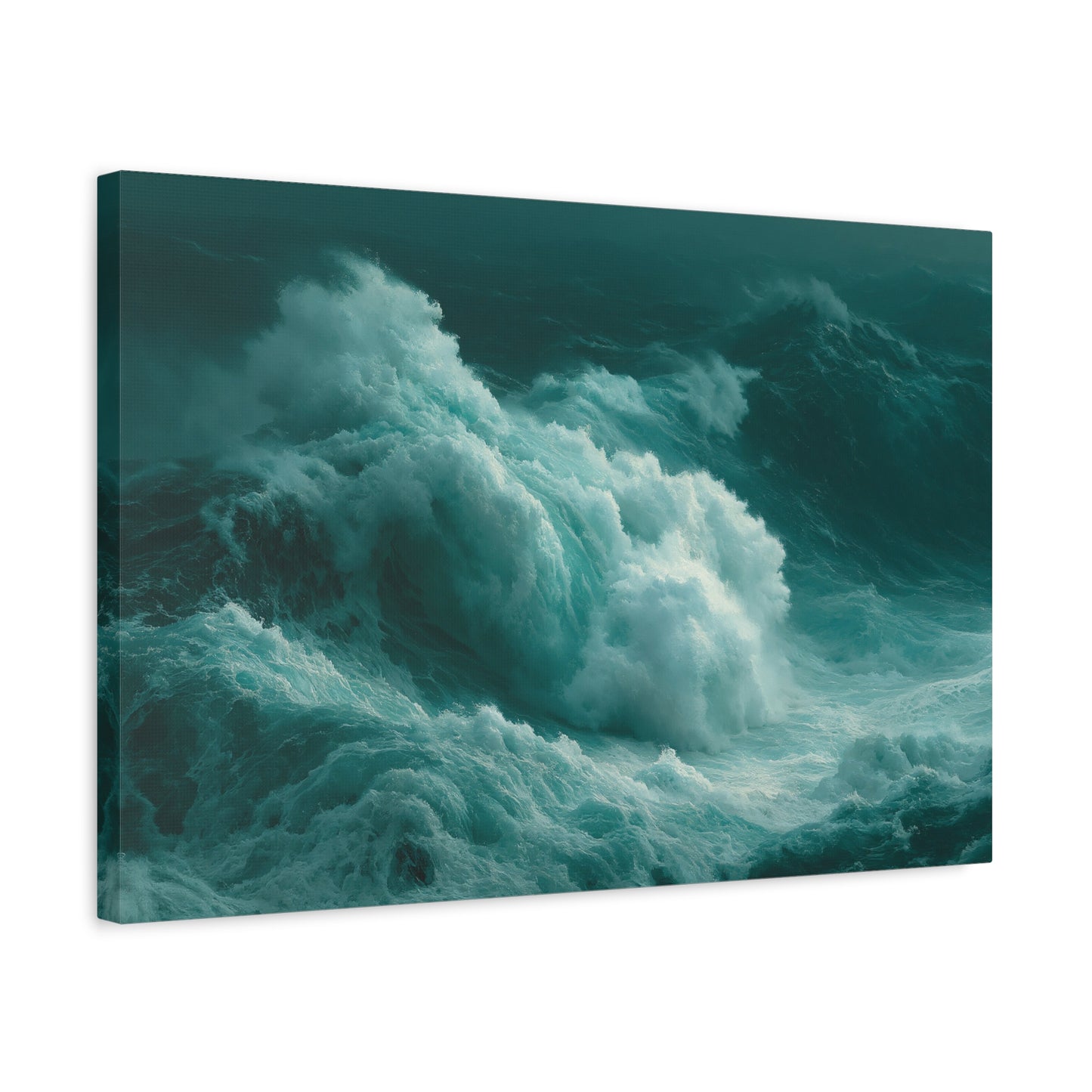Vague monumentale bleue avec grand mur d ecume blanche - Art Virtuoso - vue 9/20