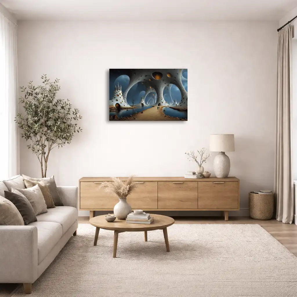 Bögen der inneren Welten – Fantastische organische Architektur – Wandbild