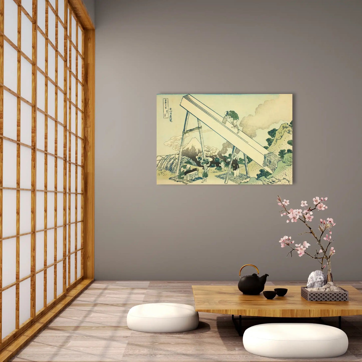 Tableau Hokusai - Dans les montagnes de Totomi