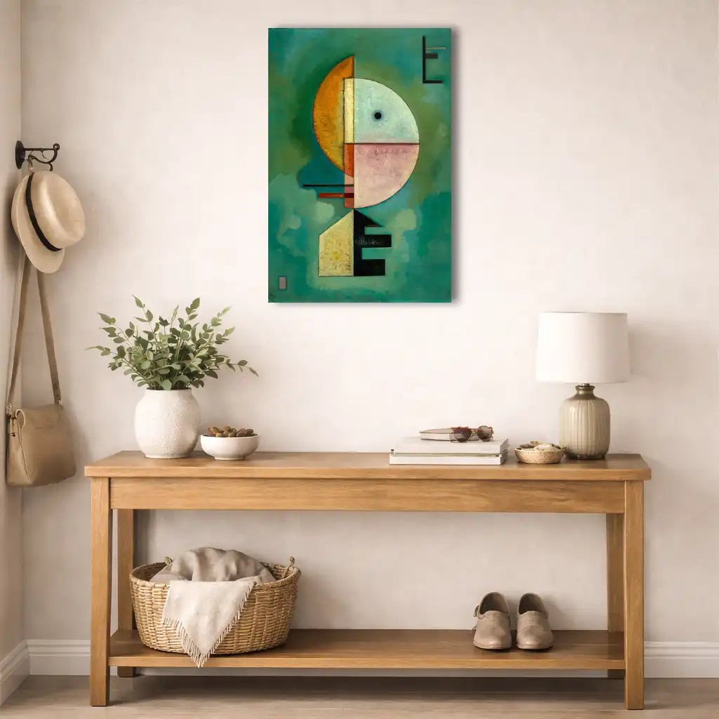 la haut toile abstraite verte gros plan détail texture lin premium