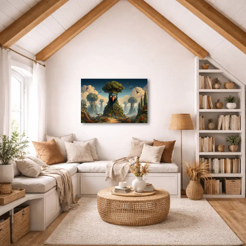 Surrealist Wall Art – The Forest of Bird Totems