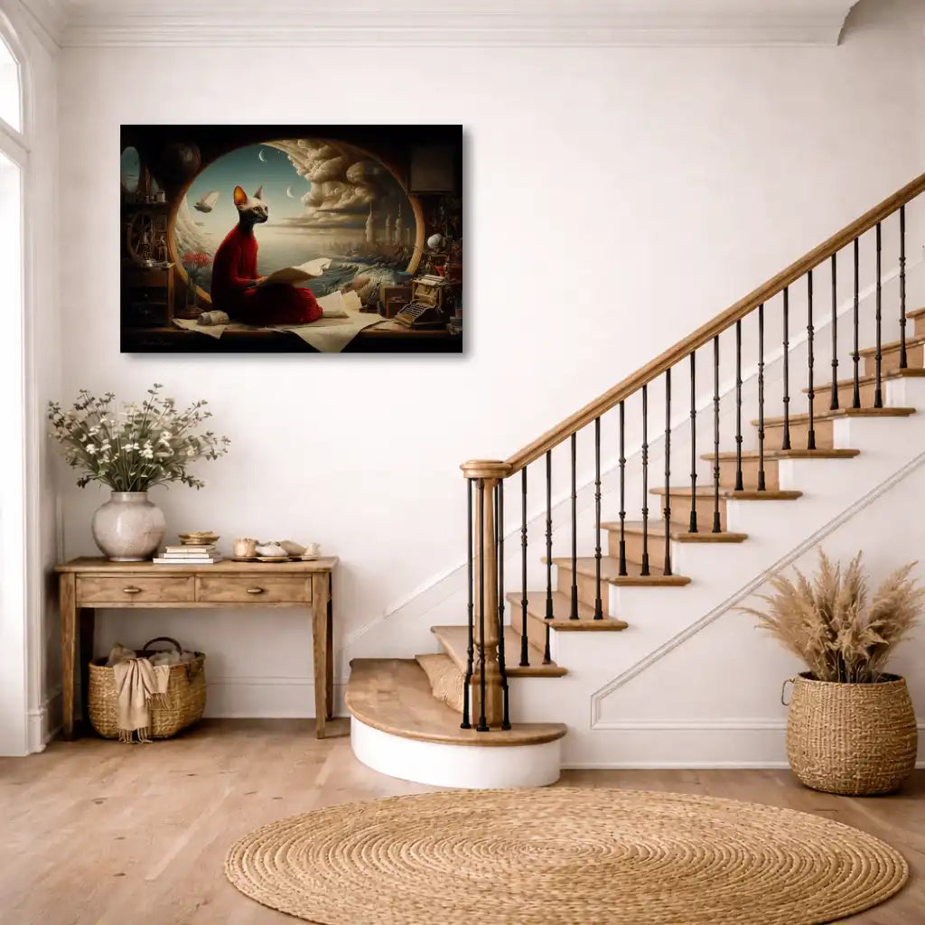Surrealist Cat Wall Art – The Astral Cartographer