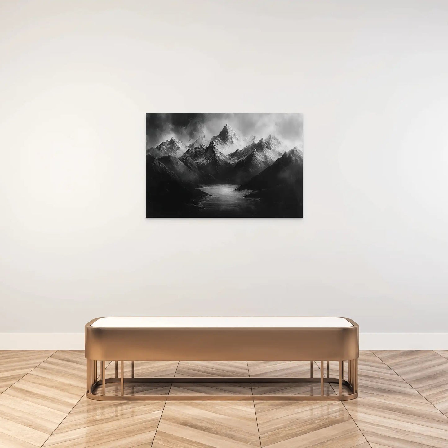 Oeuvre Noir et Blanc - Sérénité Alpine Affiches, reproductions et œuvres graphiques Art Virtuoso