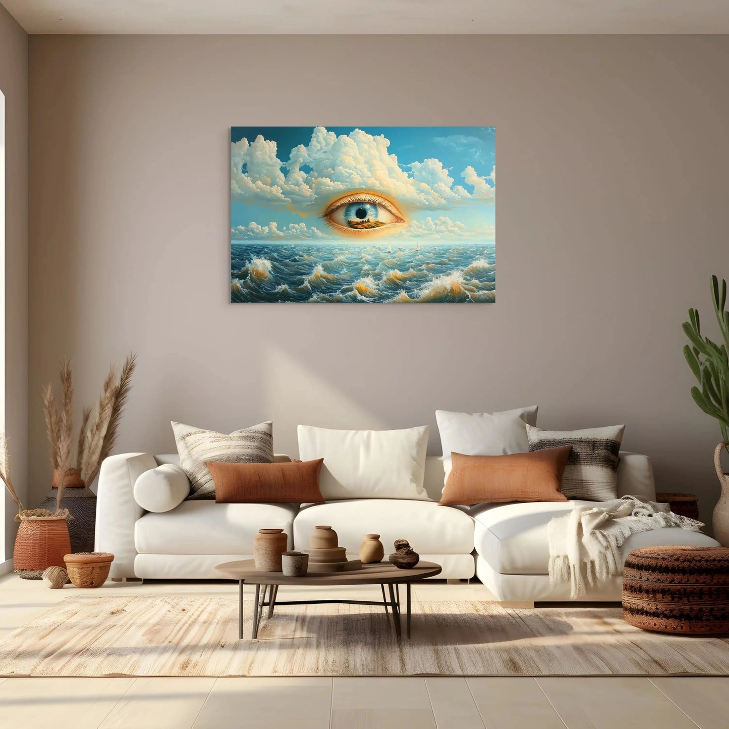 Peinture Acrylique Surrealiste - Oeil Marin Affiches, reproductions et œuvres graphiques Art Virtuoso
