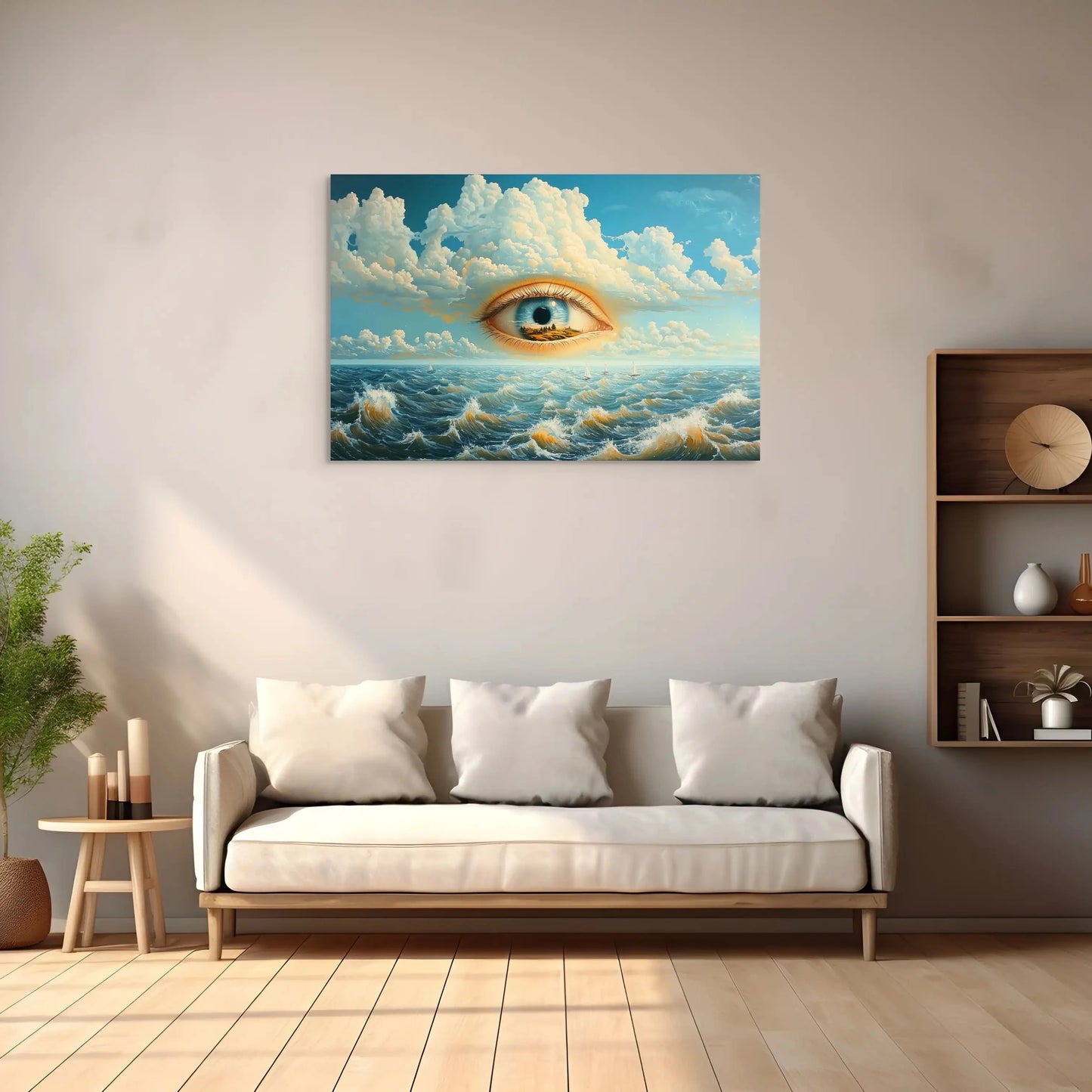 Peinture Acrylique Surrealiste - Oeil Marin Affiches, reproductions et œuvres graphiques Art Virtuoso