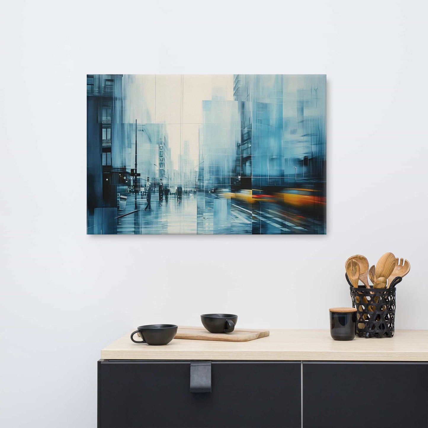Peinture New York Abstrait - Ode à la Métropole Affiches, reproductions et œuvres graphiques Art Virtuoso