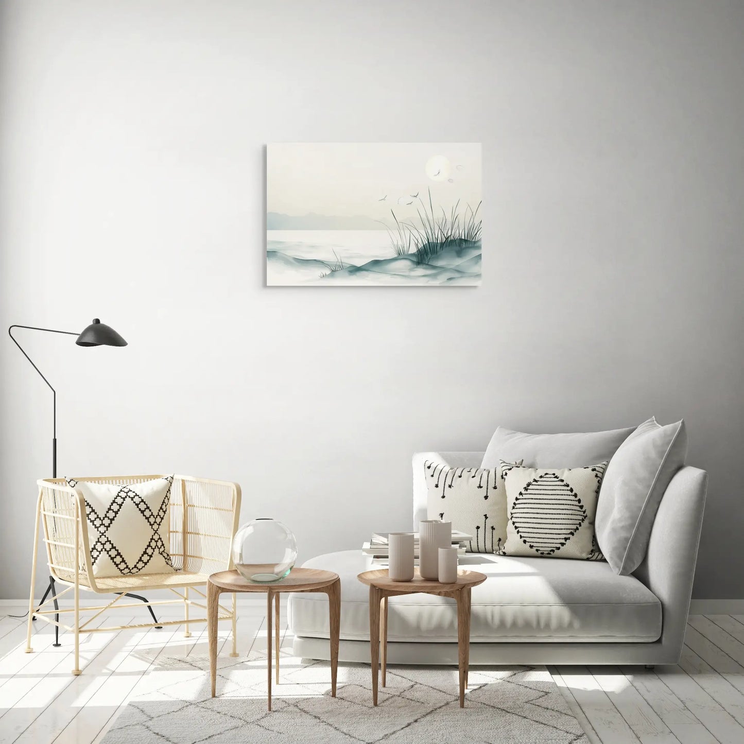 Toile Plage - Peinture Simple Affiches, reproductions et œuvres graphiques Art Virtuoso