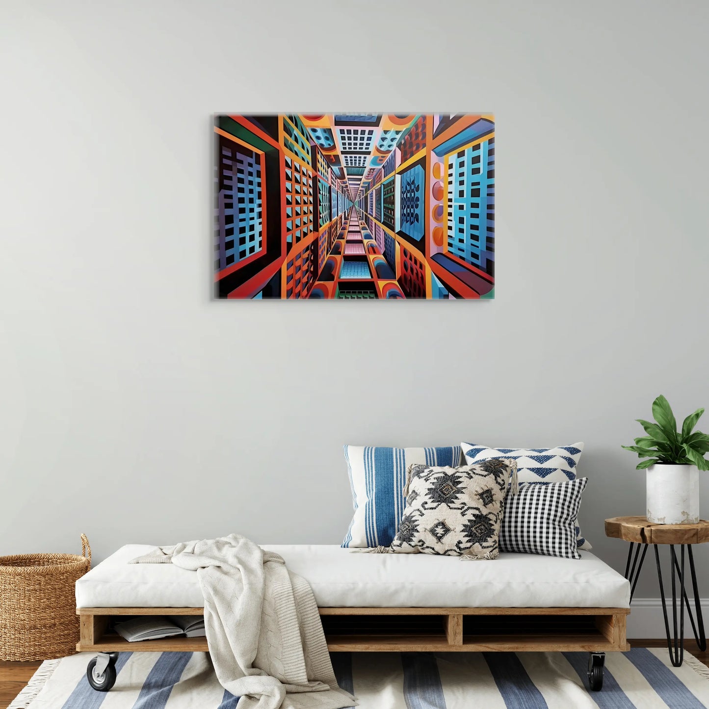 Tableau Abstrait Forme Géométrique - Op Art Art Virtuoso