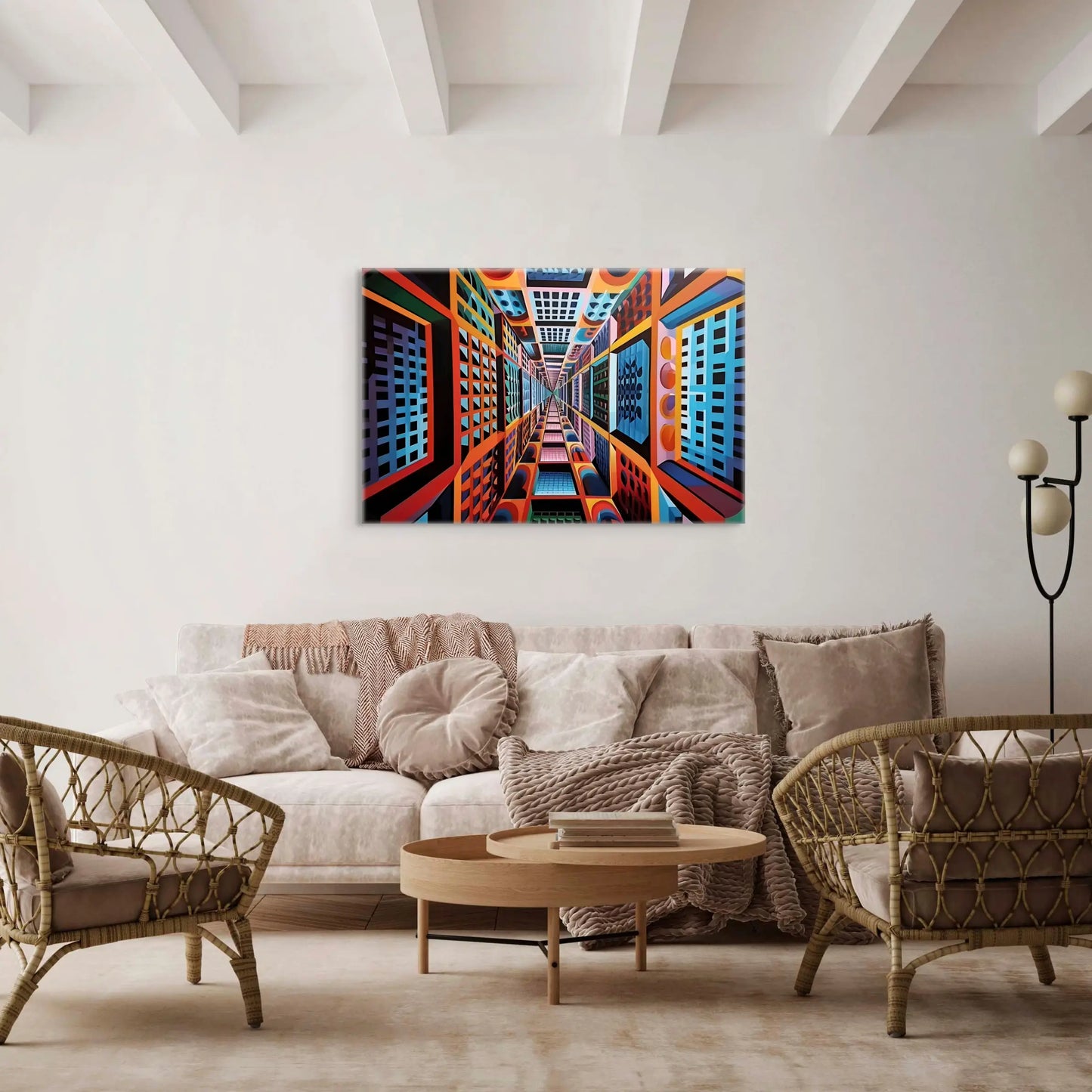 Tableau Abstrait Forme Géométrique - Op Art Art Virtuoso