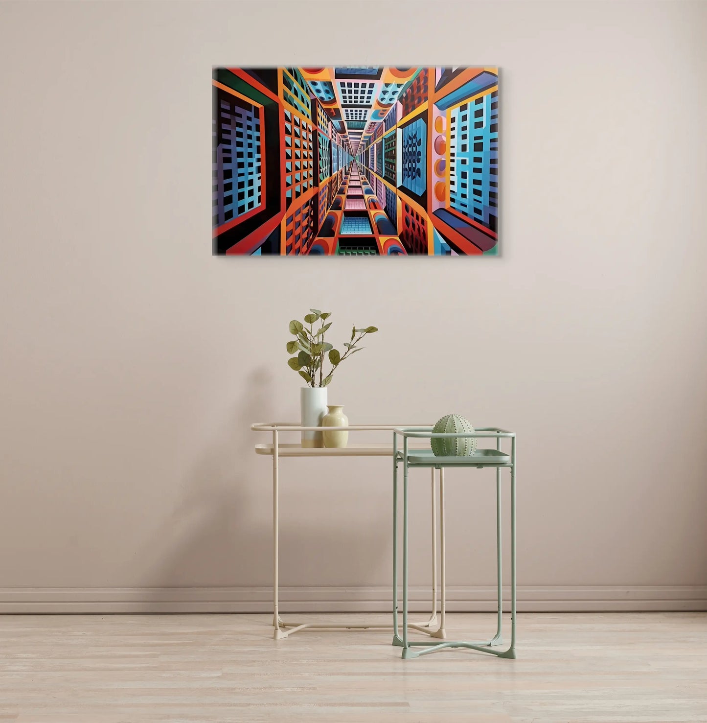 Tableau Abstrait Forme Géométrique - Op Art Art Virtuoso