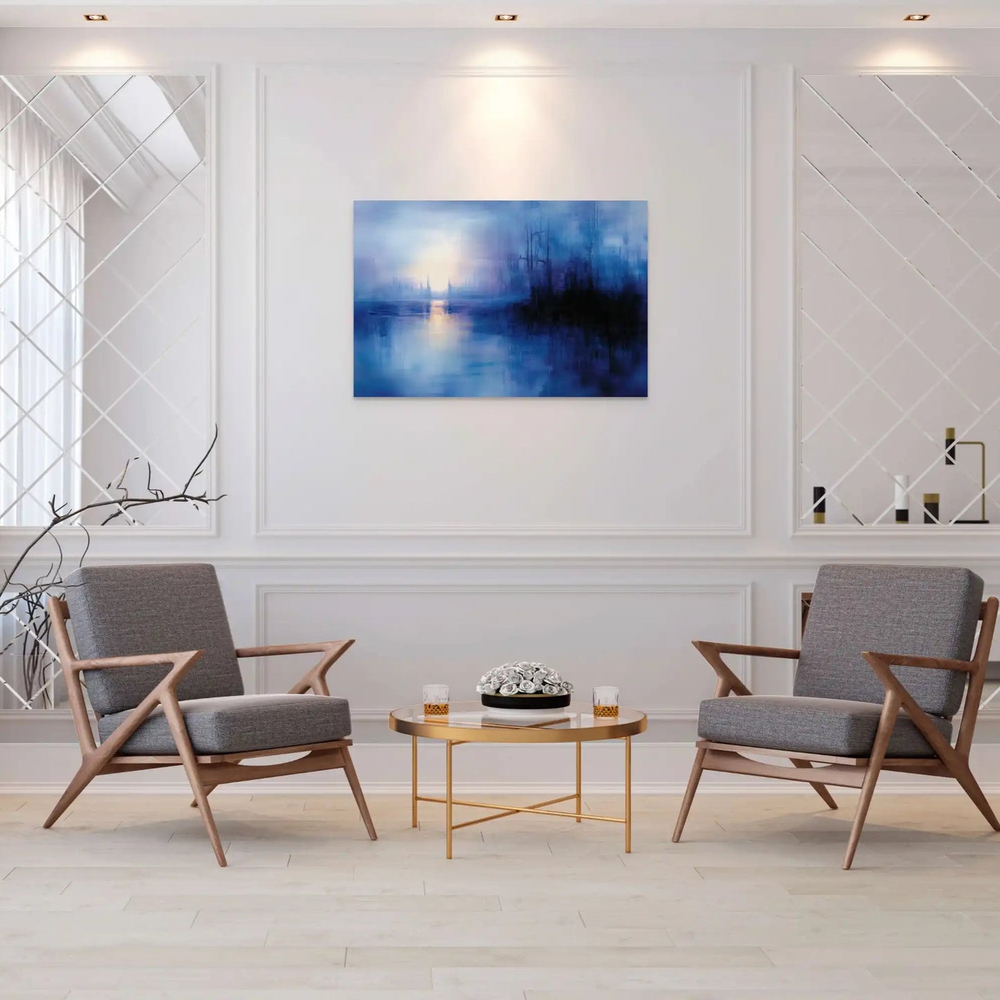 Tableau Bleu Foncé - Crépuscule Magique Affiches, reproductions et œuvres graphiques Art Virtuoso