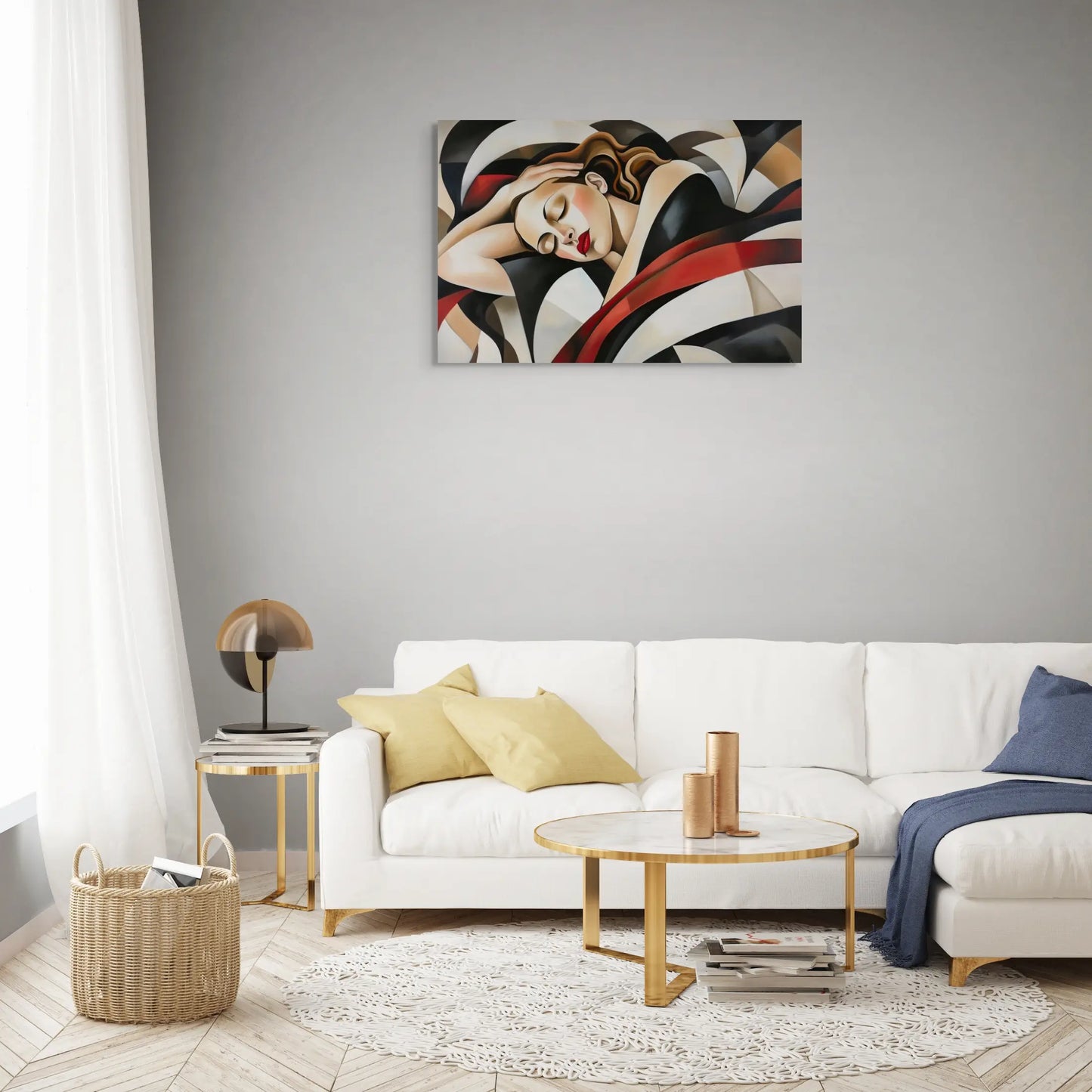 Tableau Femme Abstrait - Inspiration Cubiste Art Virtuoso