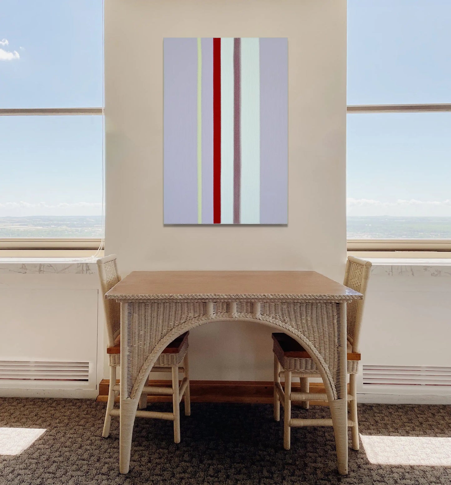 Tableau Minimaliste à Bandes Verticales 1 - Simplicité Structurée