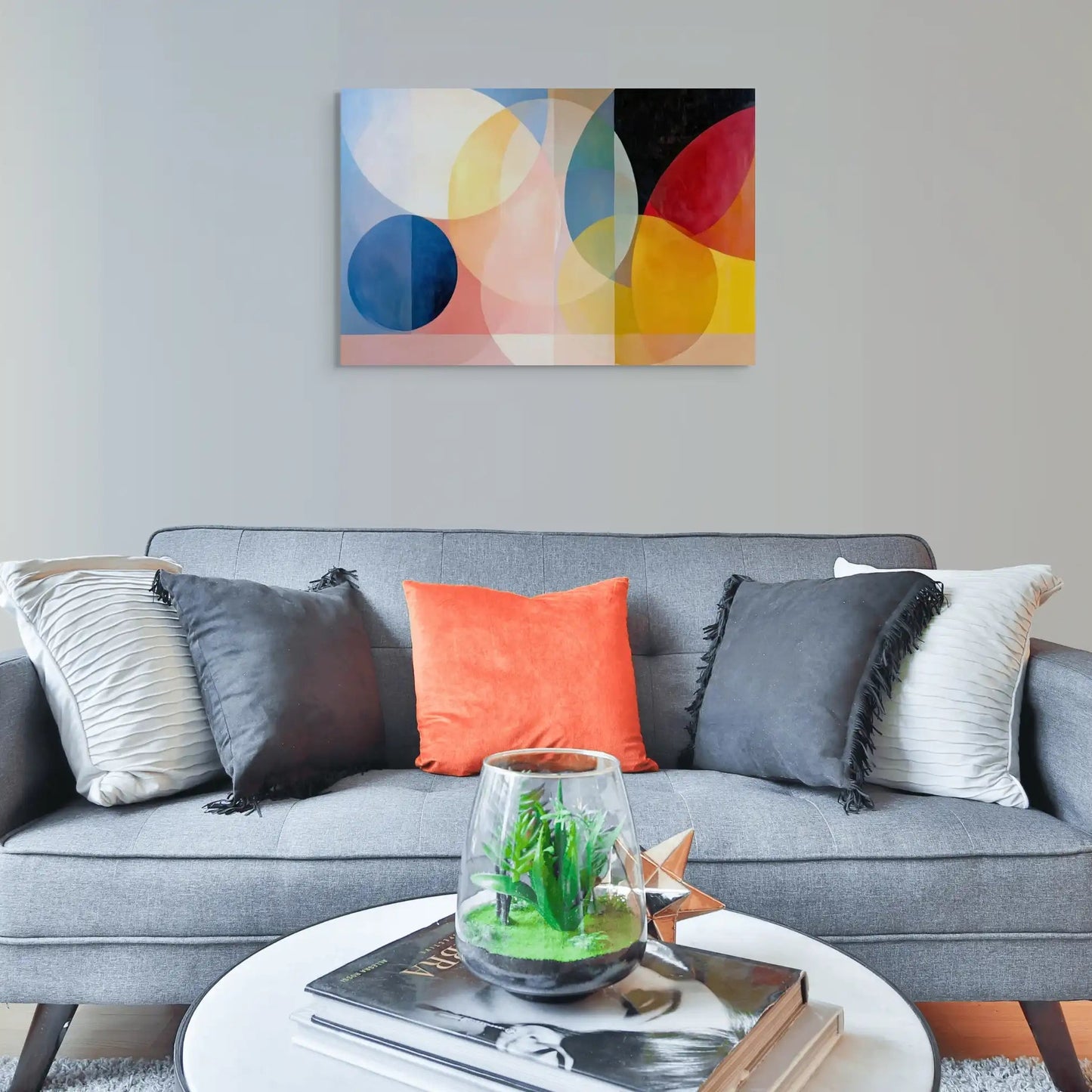 Tableau Scandinave Coloré Aux Cercles Affiches, reproductions et œuvres graphiques Art Virtuoso