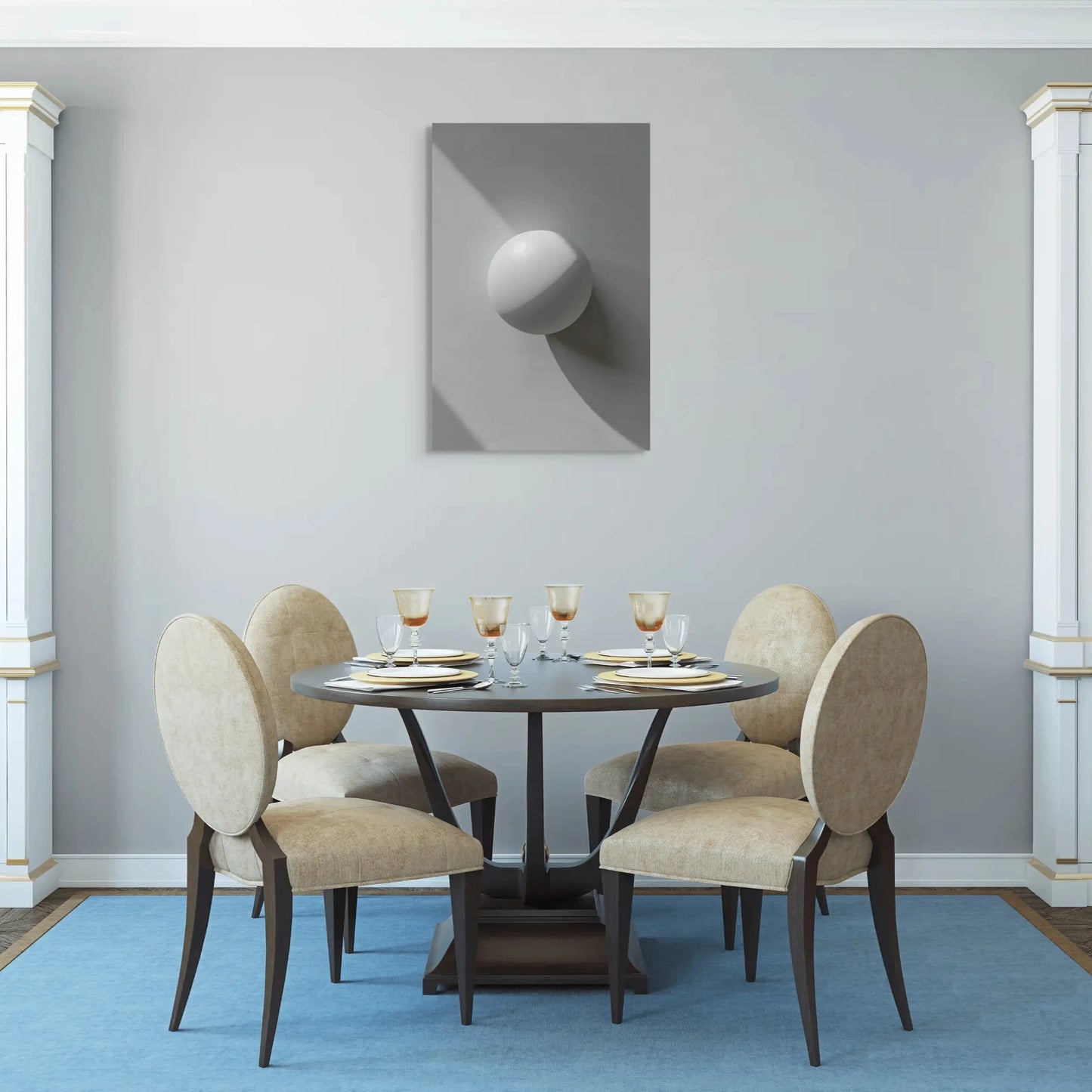 Tableau Sphère Minimaliste Affiches, reproductions et œuvres graphiques Art Virtuoso