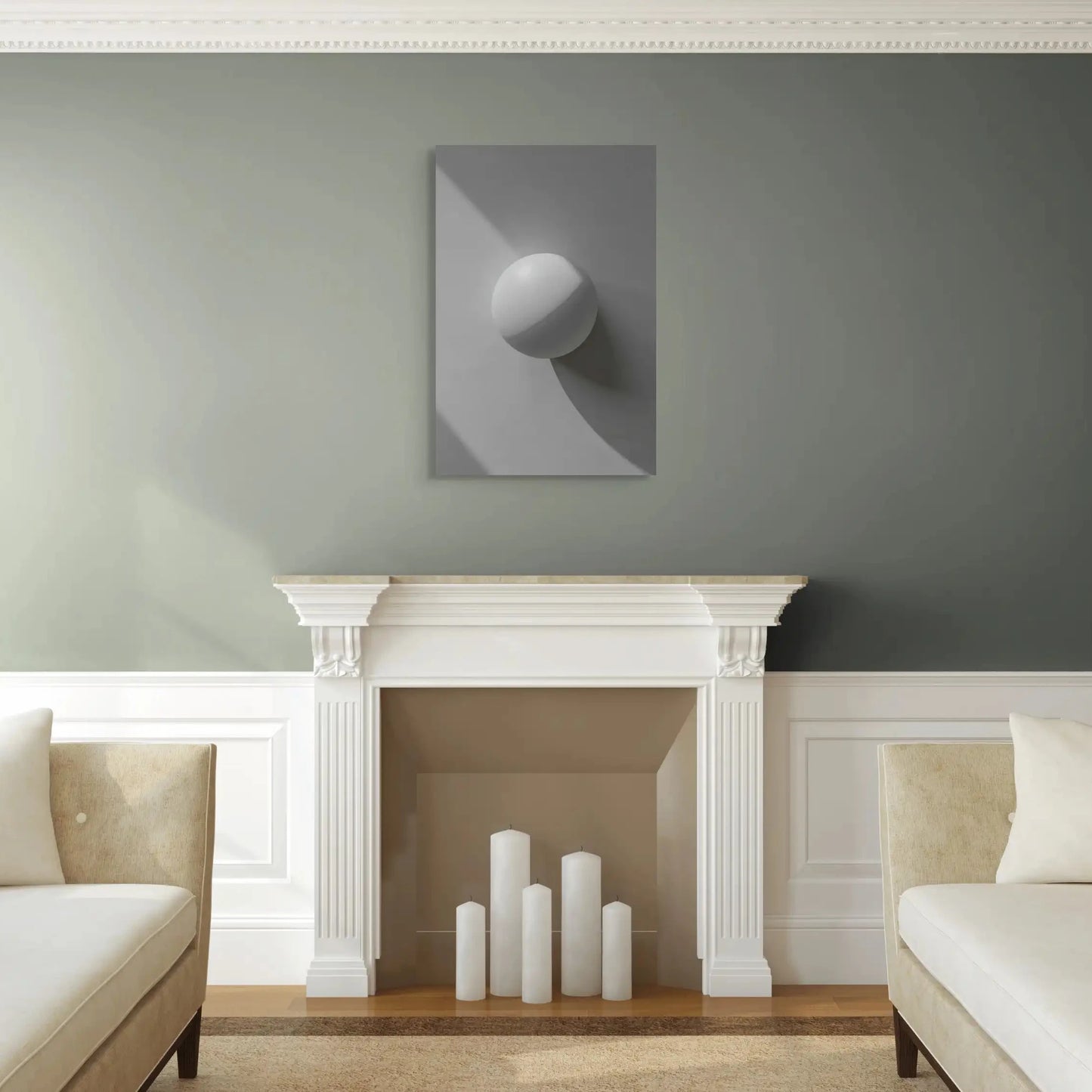 Tableau Sphère Minimaliste Affiches, reproductions et œuvres graphiques Art Virtuoso