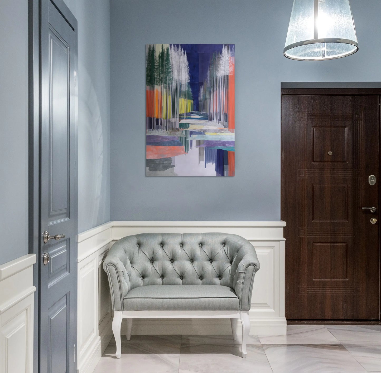Tableau Scandinave Onirique – Corridor boréal et miroir d’eau