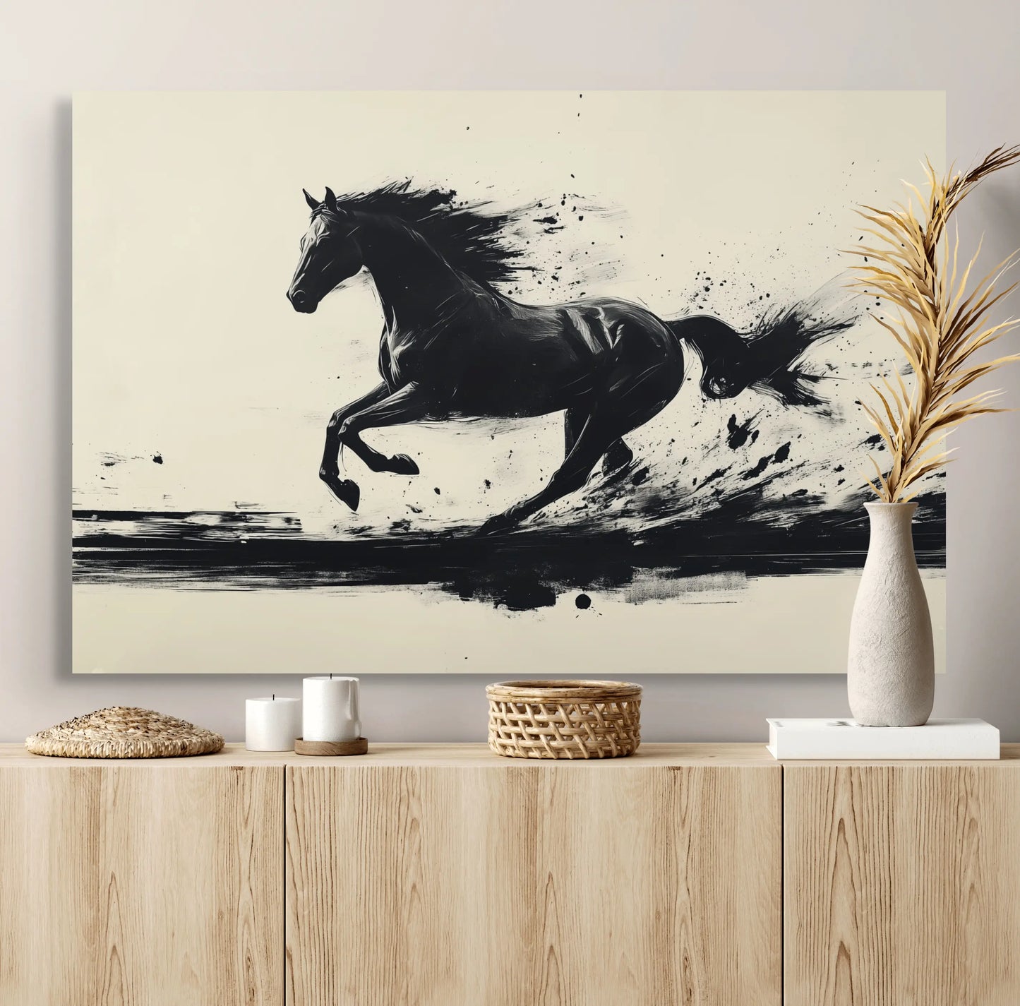 Toile Cheval Dessiné Affiches, reproductions et œuvres graphiques Art Virtuoso