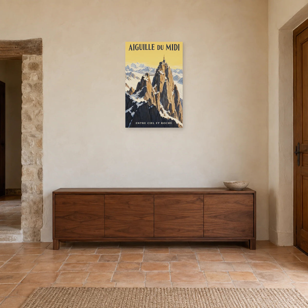 Affiche Aiguille du Midi - Passerelle des cimes dans une entrée ou un couloir - Art Virtuoso