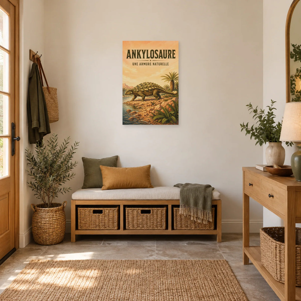 Affiche Ankylosaure - Une armure naturelle dans une entrée ou un couloir - Art Virtuoso