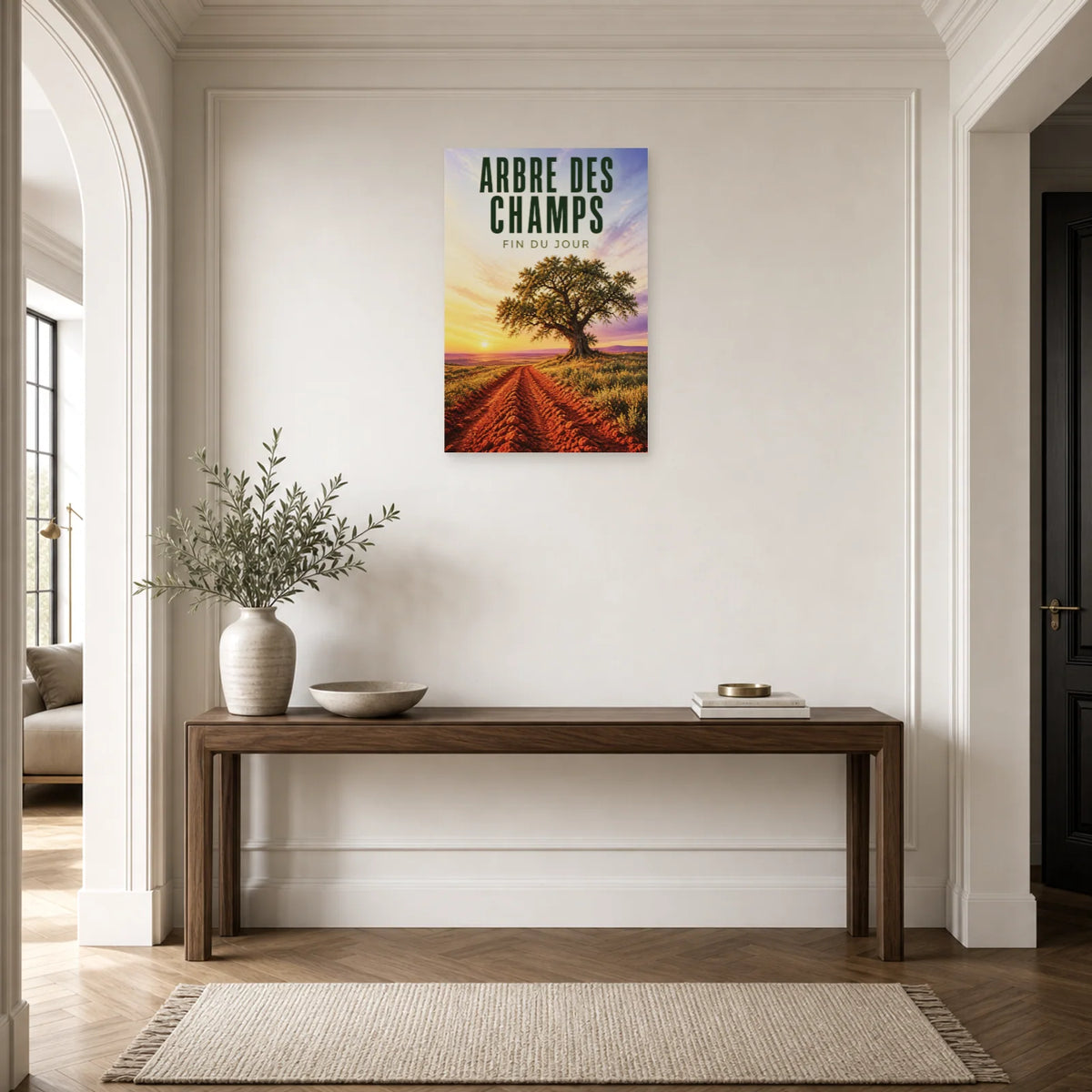 Affiche Arbre des champs - Fin du jour dans une entrée ou un couloir - Art Virtuoso