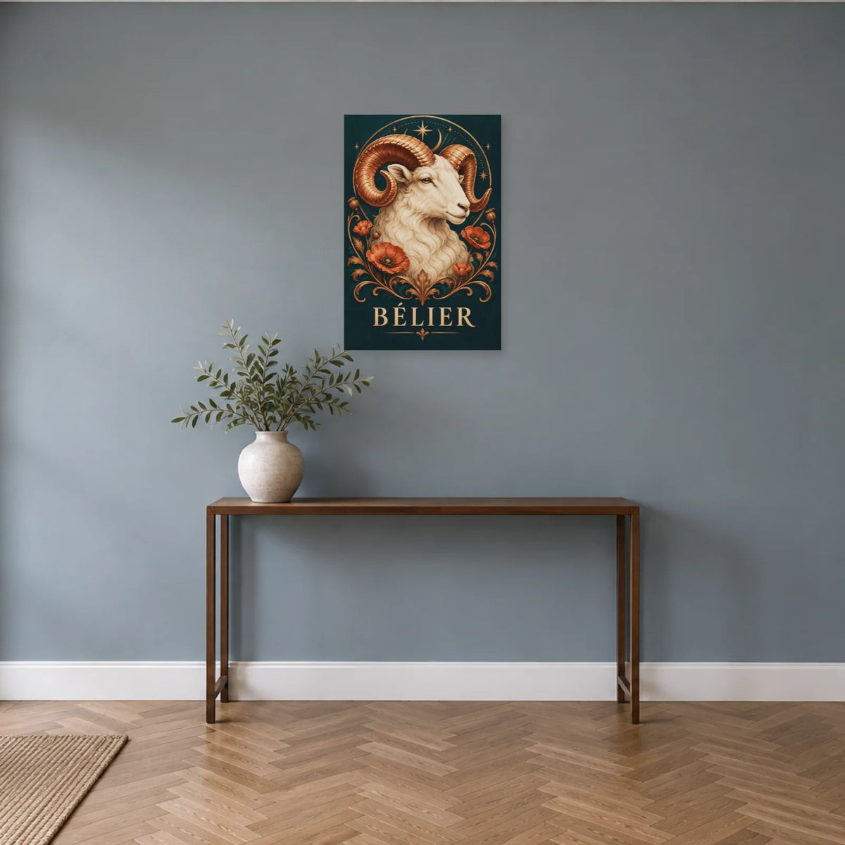 Affiche Astrologique Bélier - Ornement céleste dans une entrée ou un couloir - Art Virtuoso