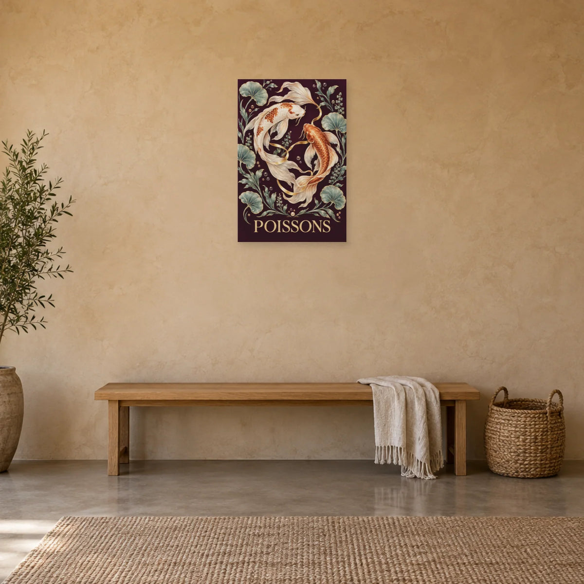 Affiche Astrologique Poissons - Ornement céleste dans une entrée ou un couloir - Art Virtuoso