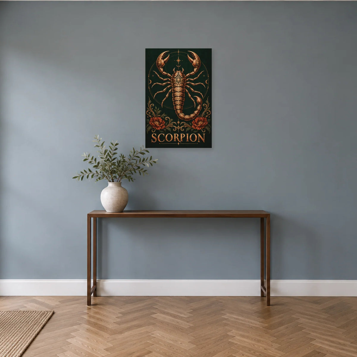 Affiche Astrologique Scorpion - Ornement céleste dans une entrée ou un couloir - Art Virtuoso