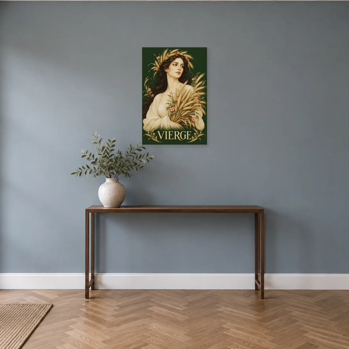Affiche Astrologique Vierge - Ornement céleste dans une entrée ou un couloir - Art Virtuoso
