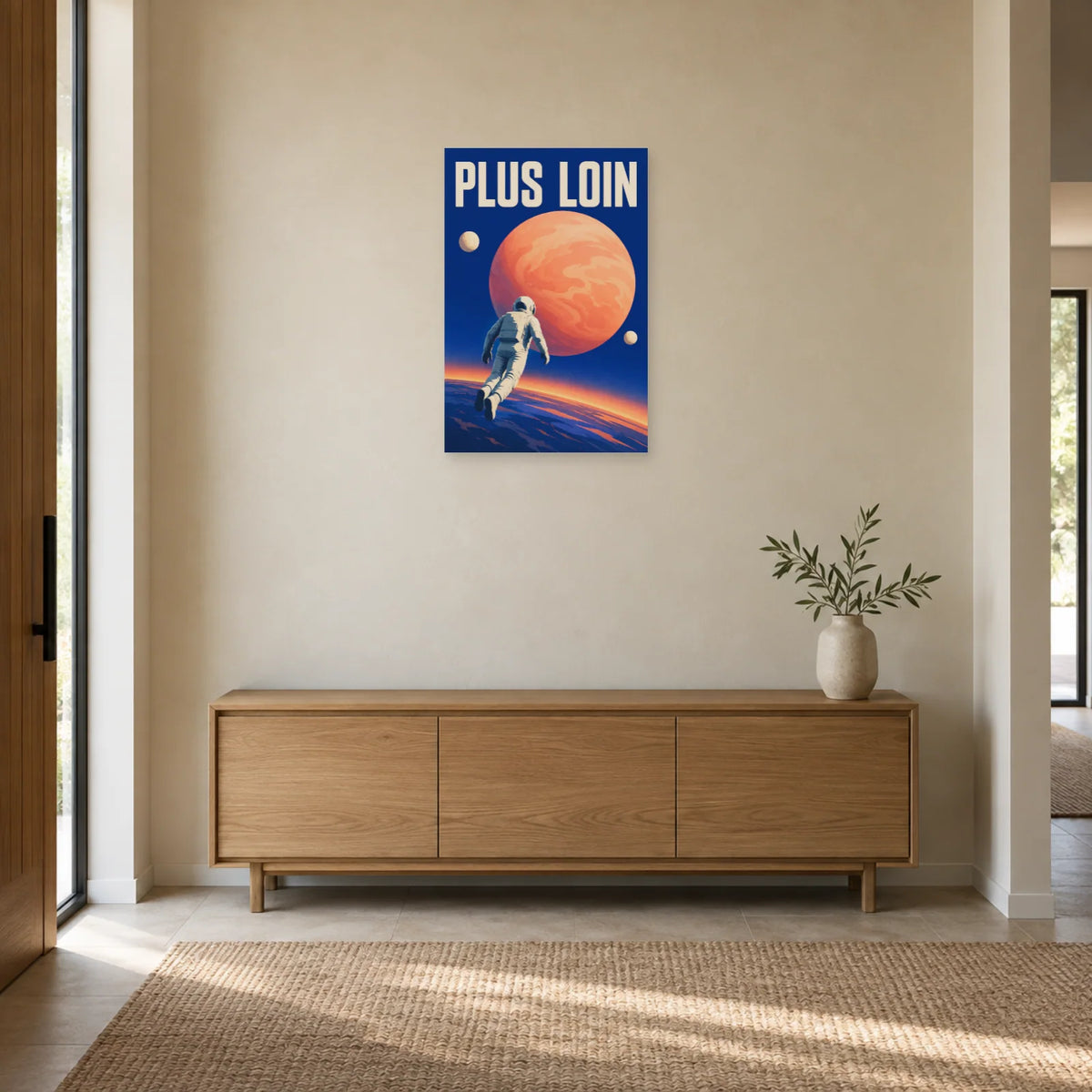 Affiche Astronaute – Plus loin dans une entrée ou un couloir - Art Virtuoso