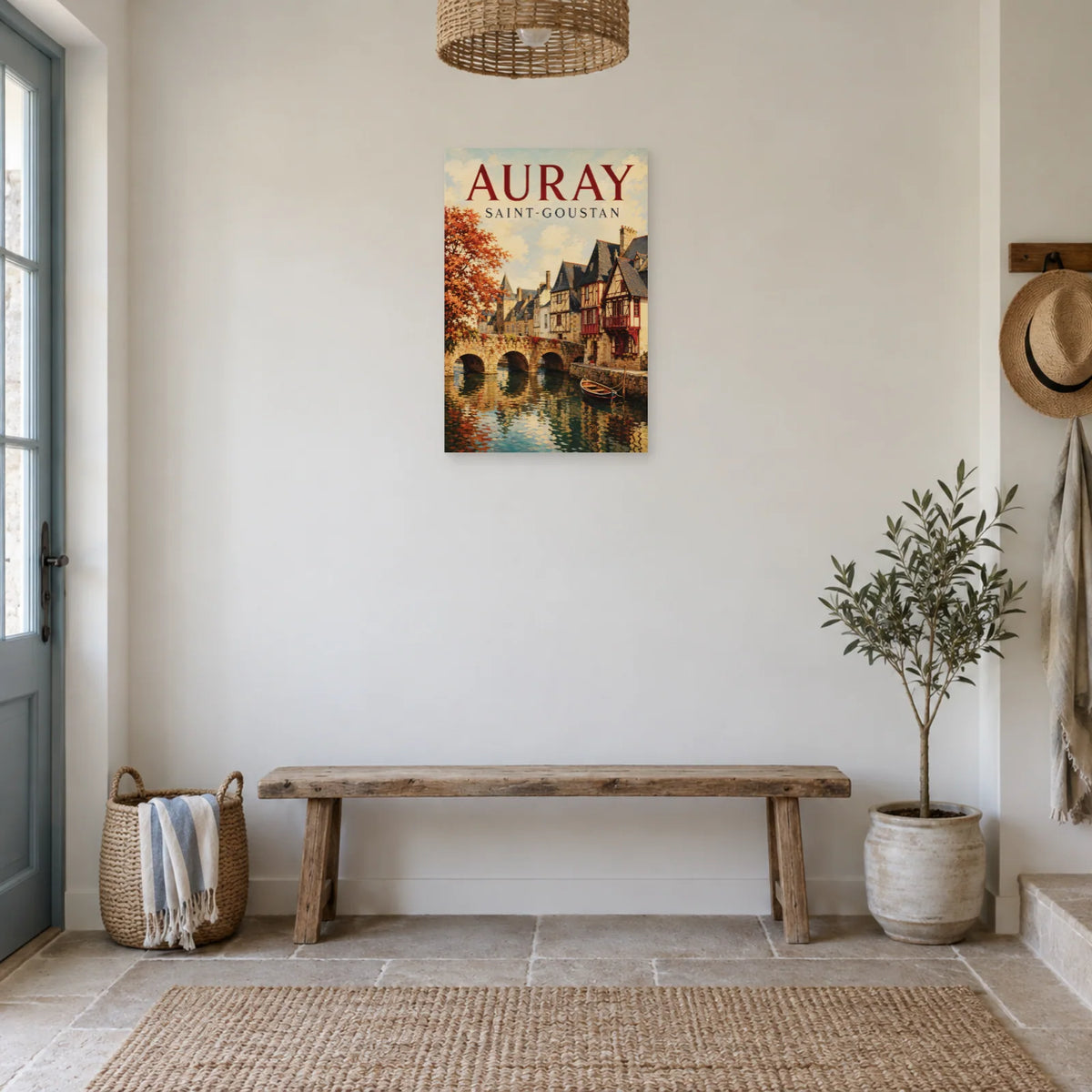 Affiche Auray - Port de Saint-Goustan dans une entrée ou un couloir - Art Virtuoso
