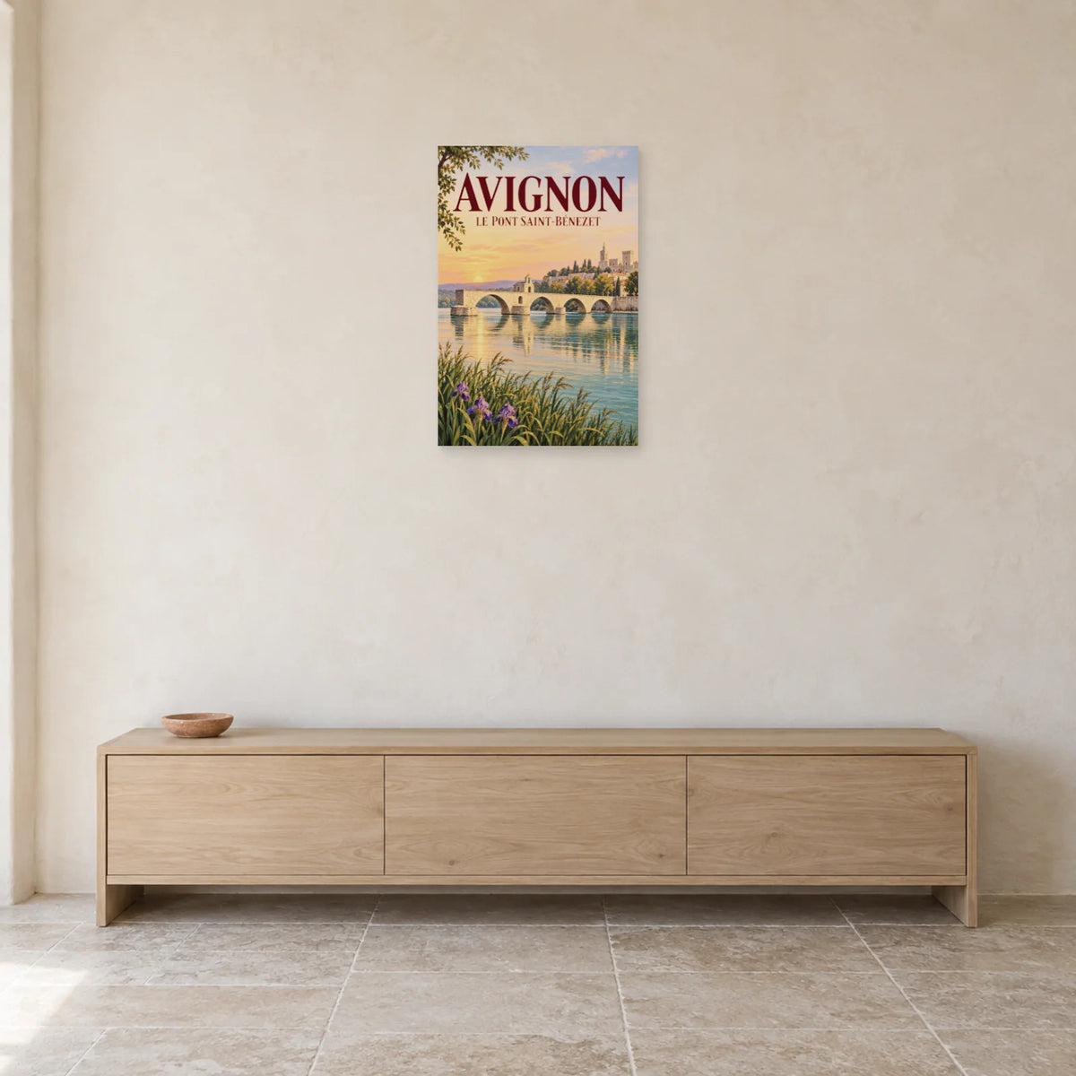 Affiche Avignon Pont Saint-Bénézet dans une entrée ou un couloir - Art Virtuoso