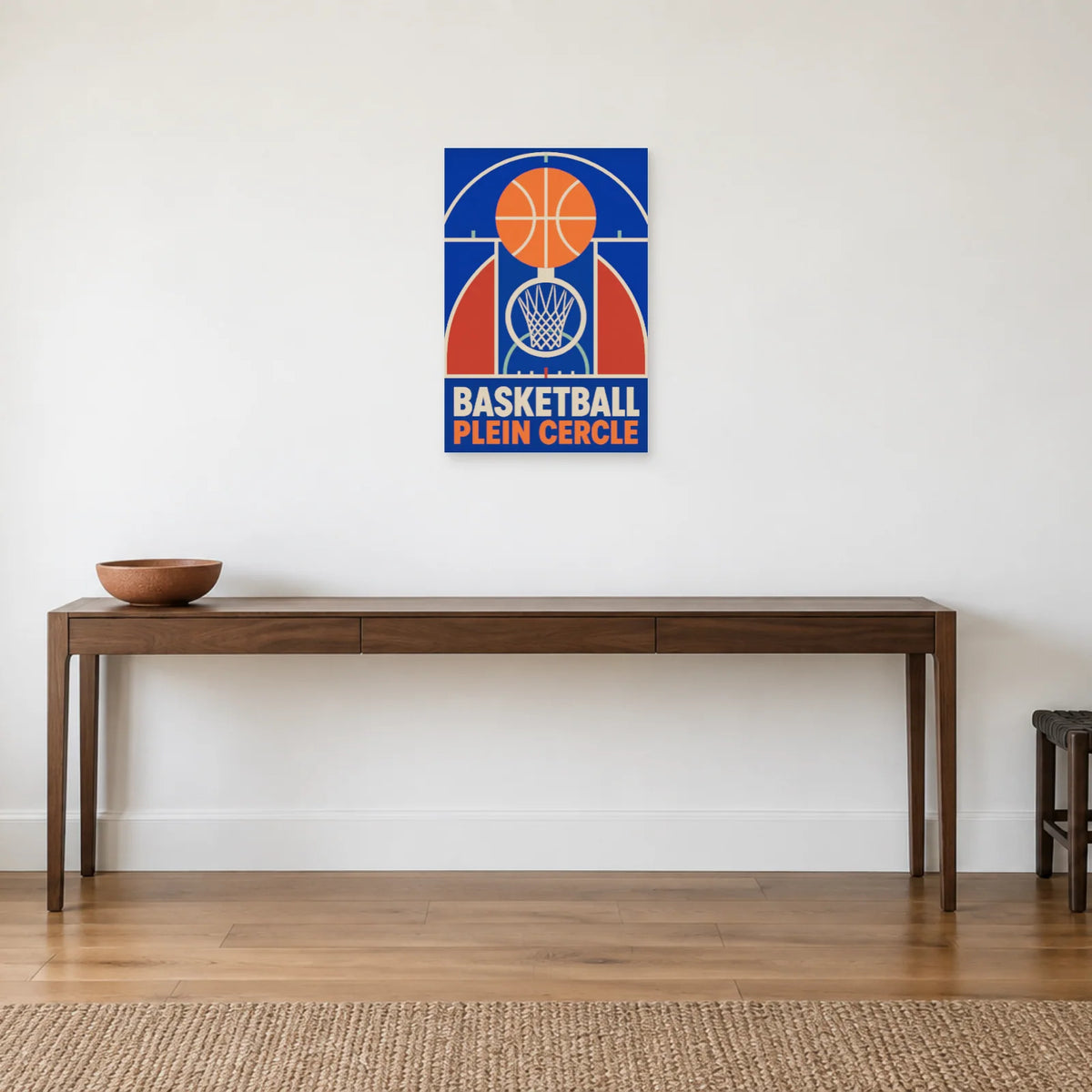 Affiche Basketball – Plein cercle dans une entrée ou un couloir - Art Virtuoso