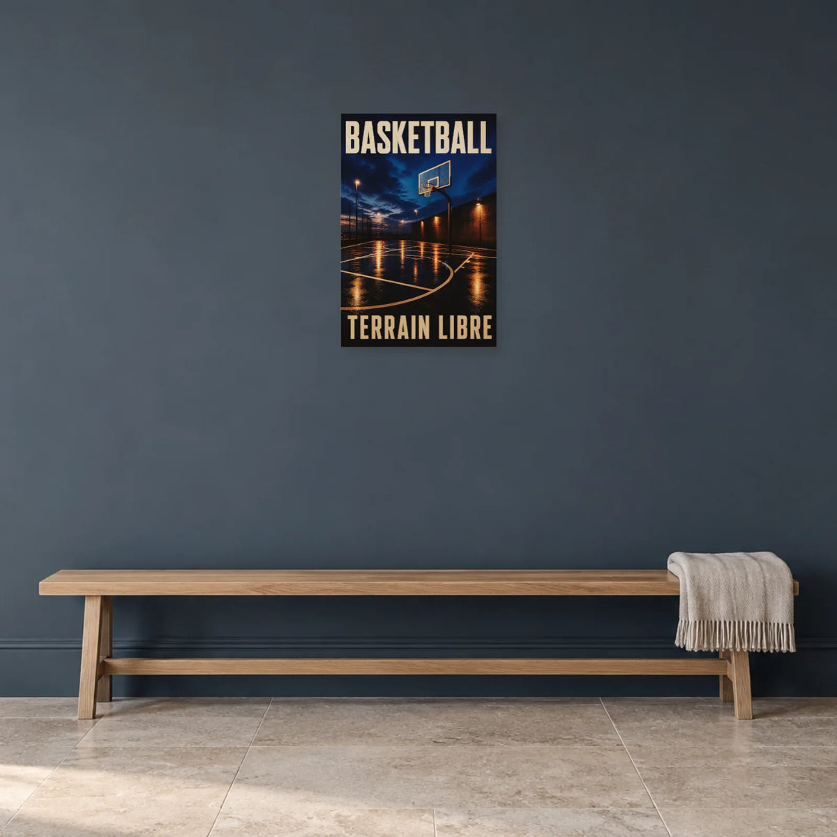 Affiche Basketball – Terrain libre dans une entrée ou un couloir - Art Virtuoso