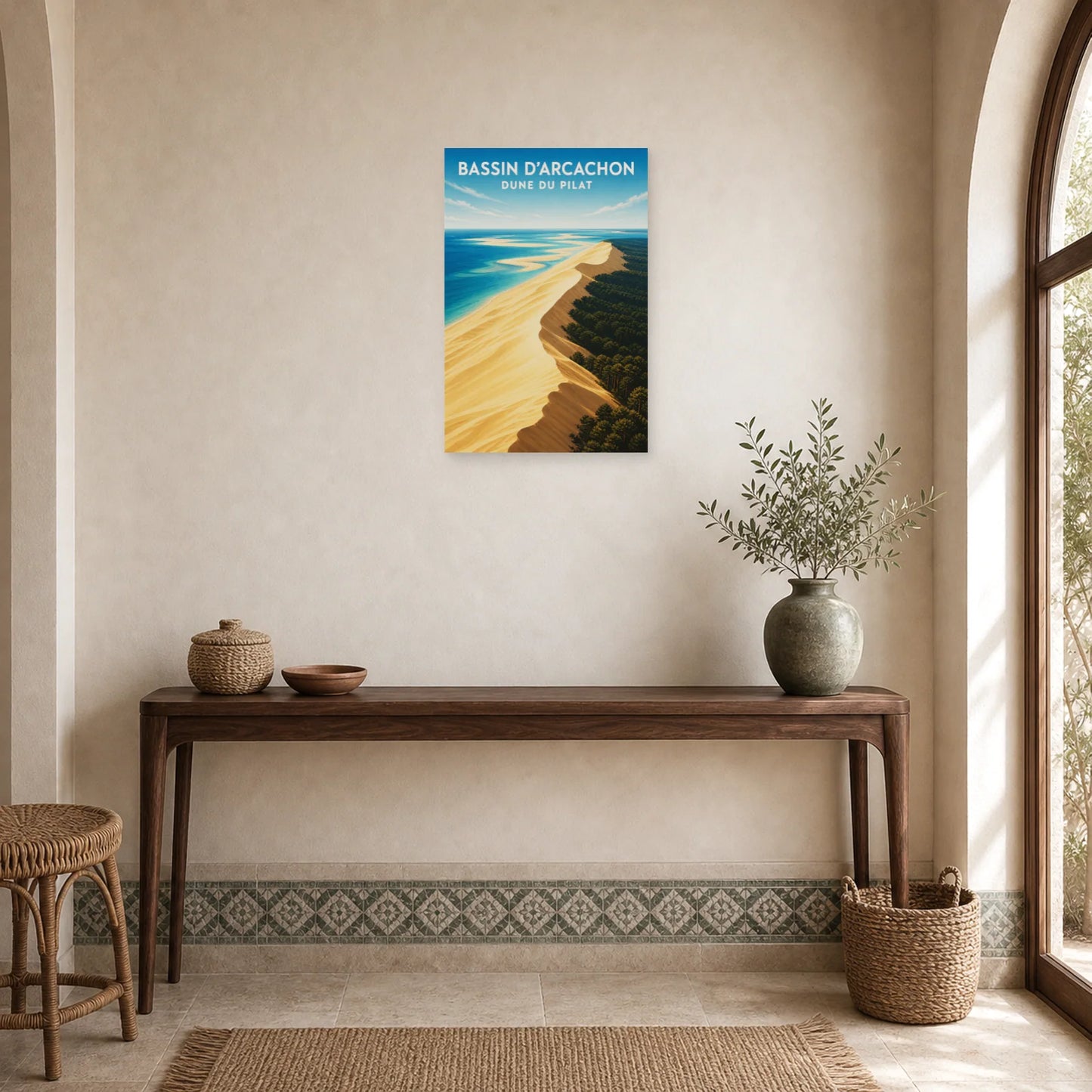 Affiche Bassin d’Arcachon – Dune du Pilat dans une entrée ou un couloir - Art Virtuoso