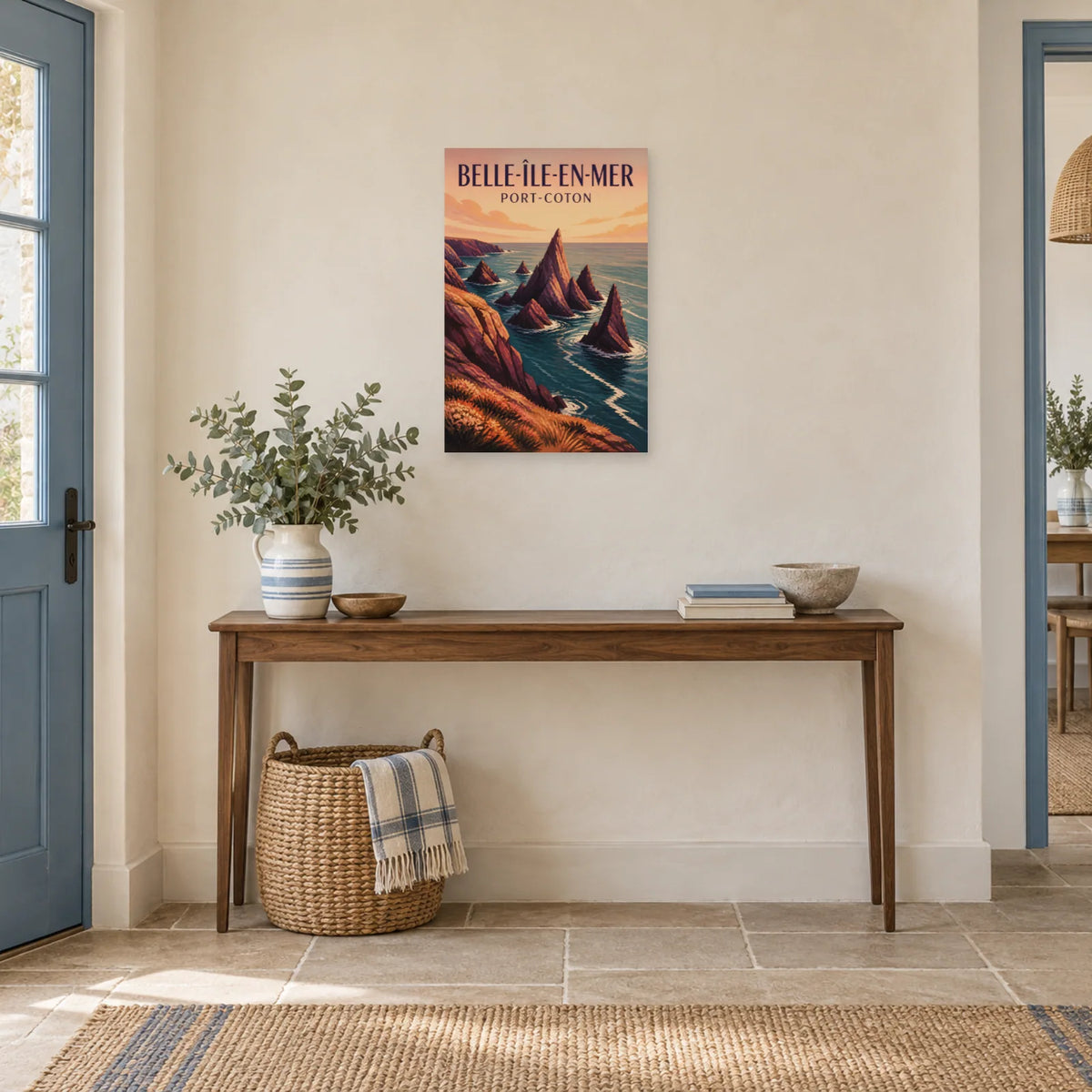 Affiche Belle-Île-en-Mer - Port-Coton dans une entrée ou un couloir - Art Virtuoso