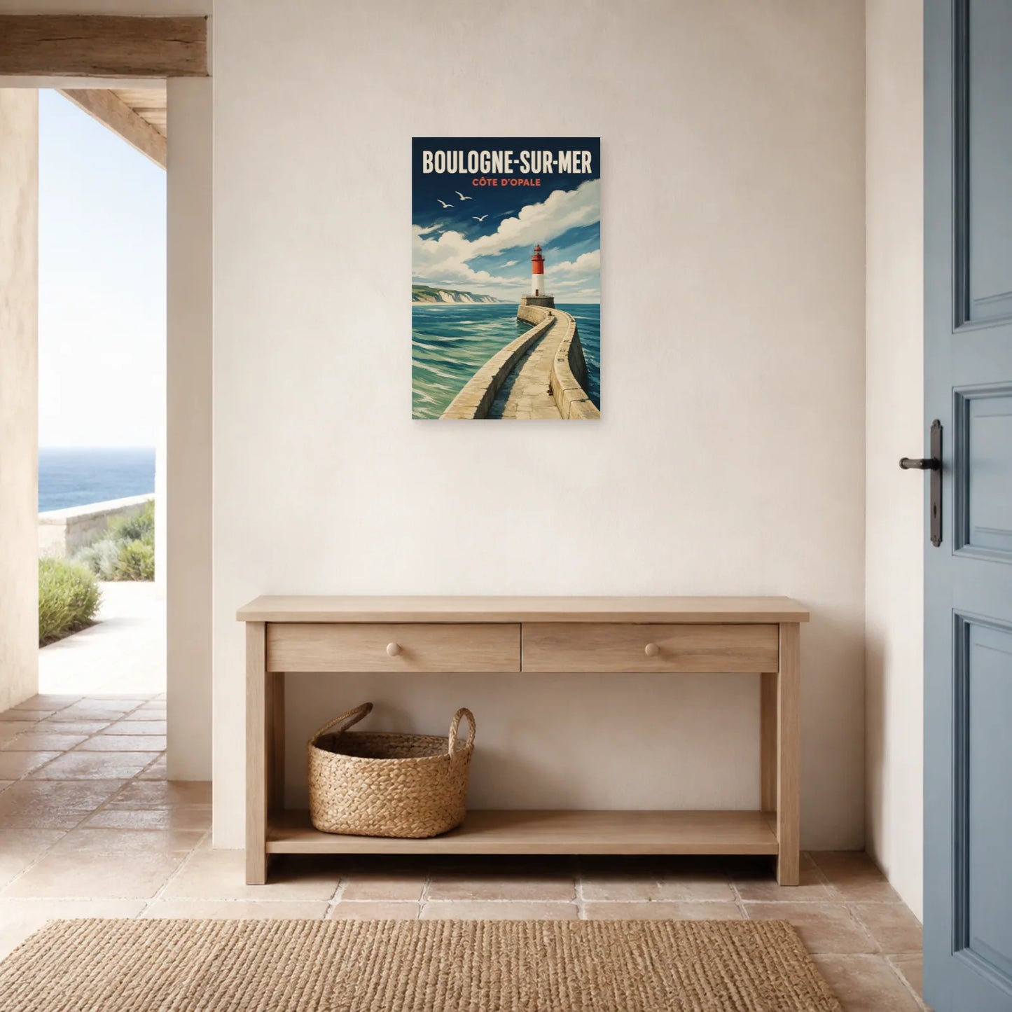 Affiche Boulogne-sur-Mer – Côte d’Opale dans une entrée ou un couloir - Art Virtuoso