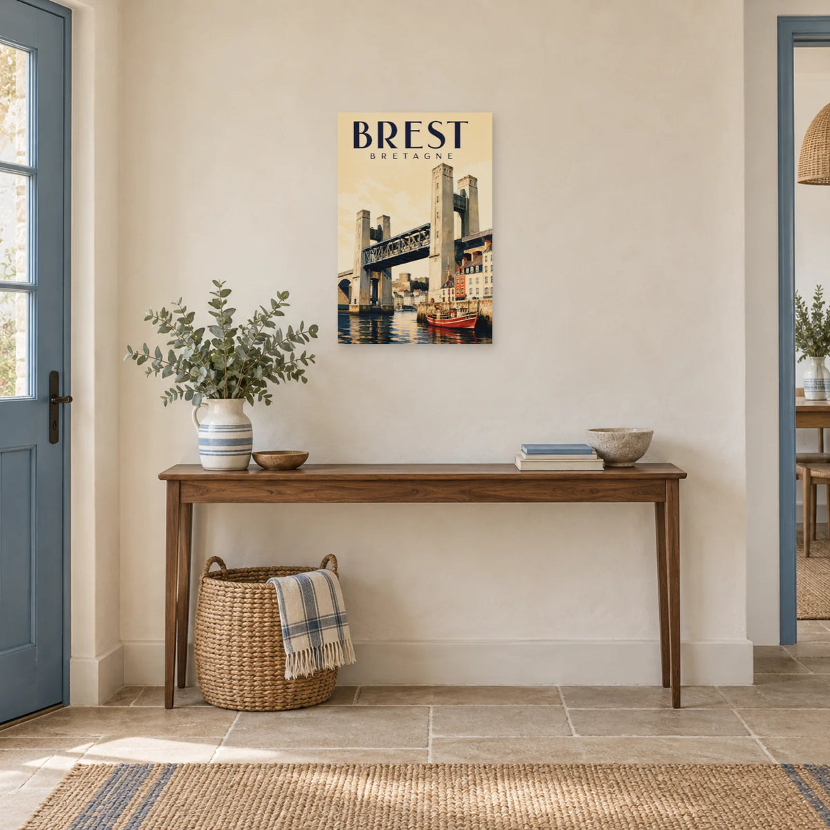 Affiche Brest - Pont de Recouvrance dans une entrée ou un couloir - Art Virtuoso