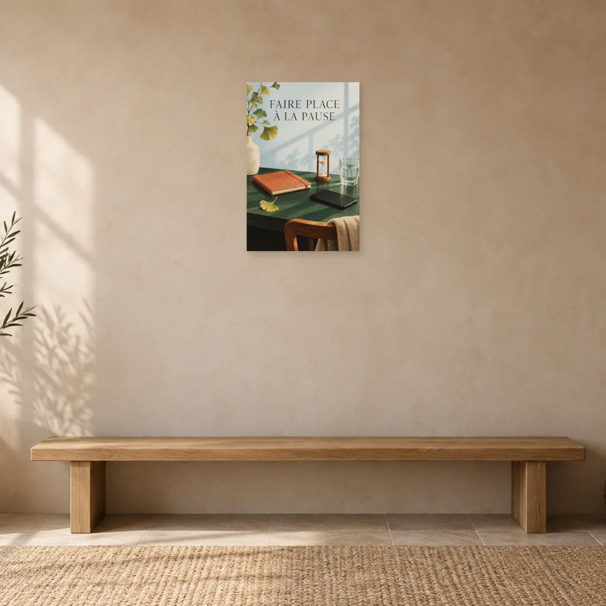 Affiche Bureau - Faire place à la pause dans une entrée ou un couloir - Art Virtuoso