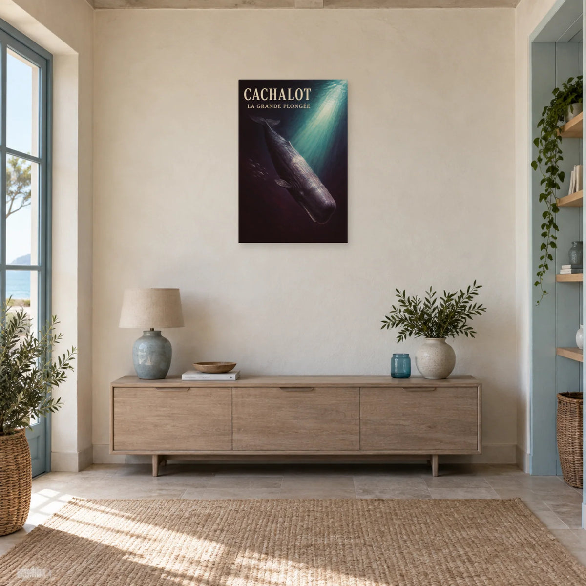 Affiche Cachalot - La grande plongée dans une entrée ou un couloir - Art Virtuoso