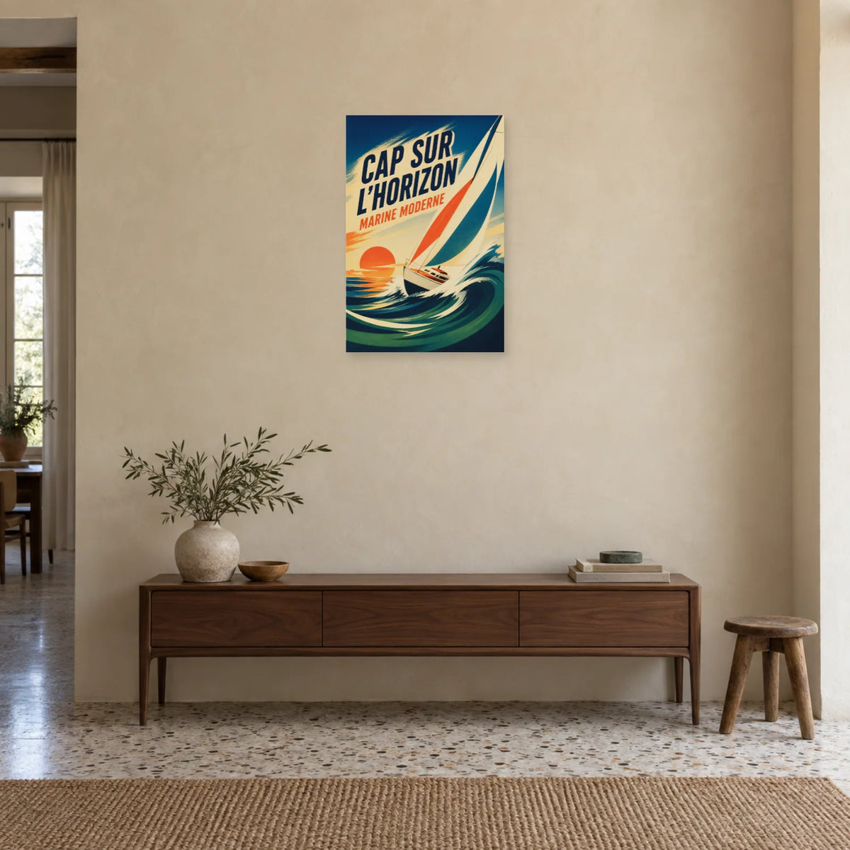 Affiche Cap sur l'Horizon – Marine Moderne dans une entrée ou un couloir - Art Virtuoso