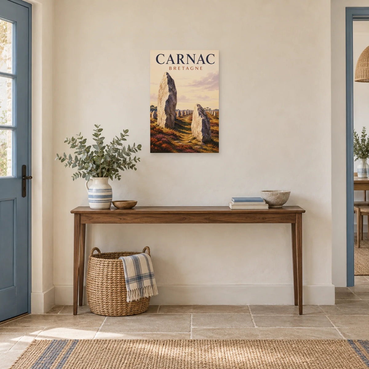 Affiche Carnac - Alignements de menhirs dans une entrée ou un couloir - Art Virtuoso