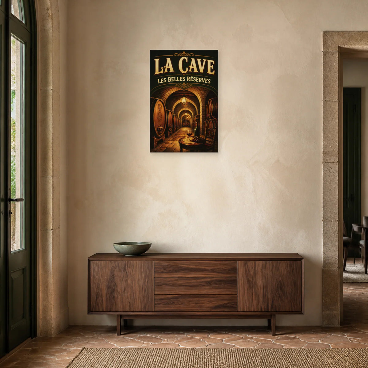Affiche La cave, les belles réserves dans une entrée ou un couloir - Art Virtuoso