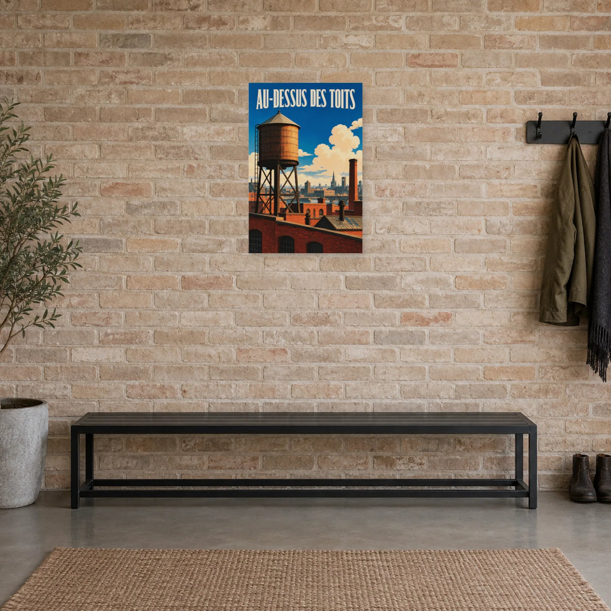 Affiche Château d’eau - Au-dessus des toits dans une entrée ou un couloir - Art Virtuoso