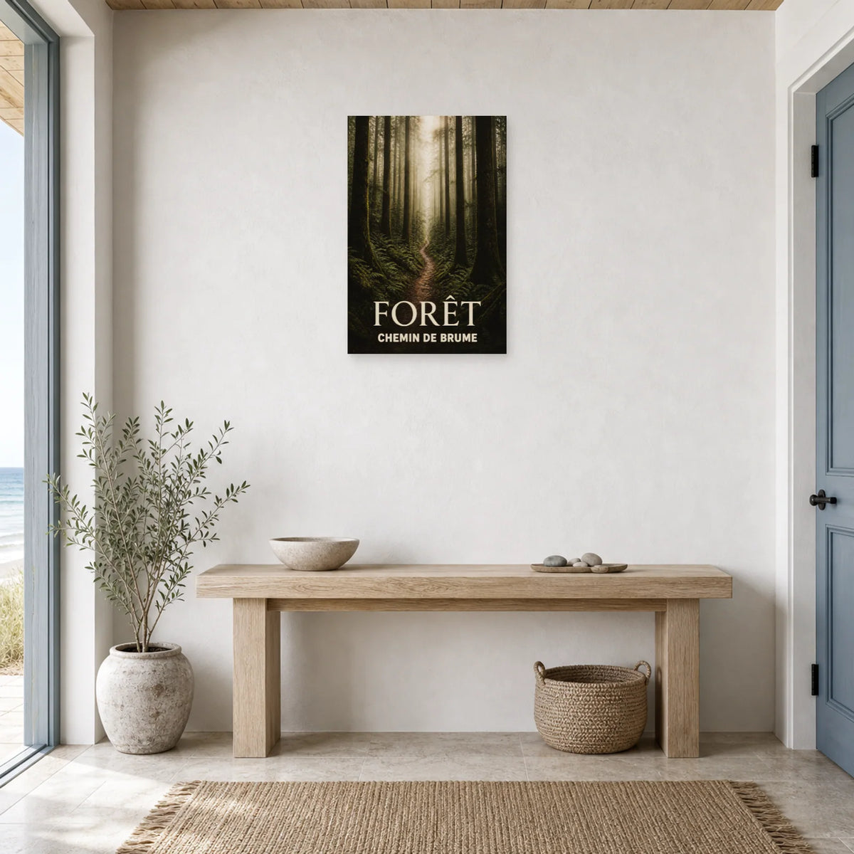 Affiche Forêt – Chemin de Brume dans une entrée ou un couloir - Art Virtuoso