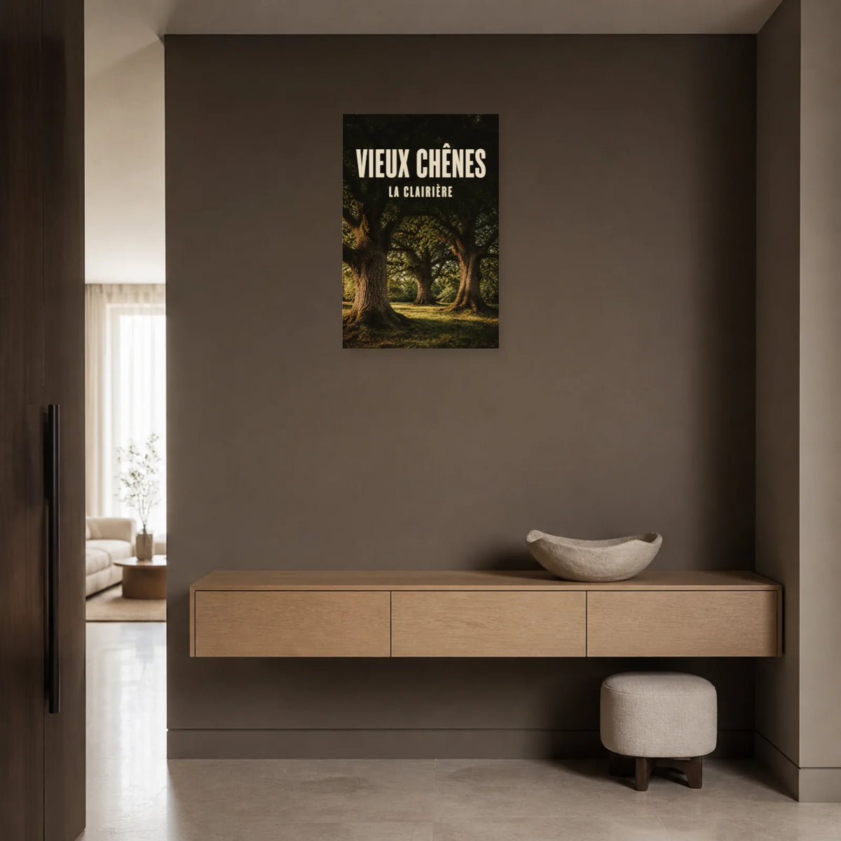 Affiche Vieux chênes – La clairière dans une entrée ou un couloir - Art Virtuoso