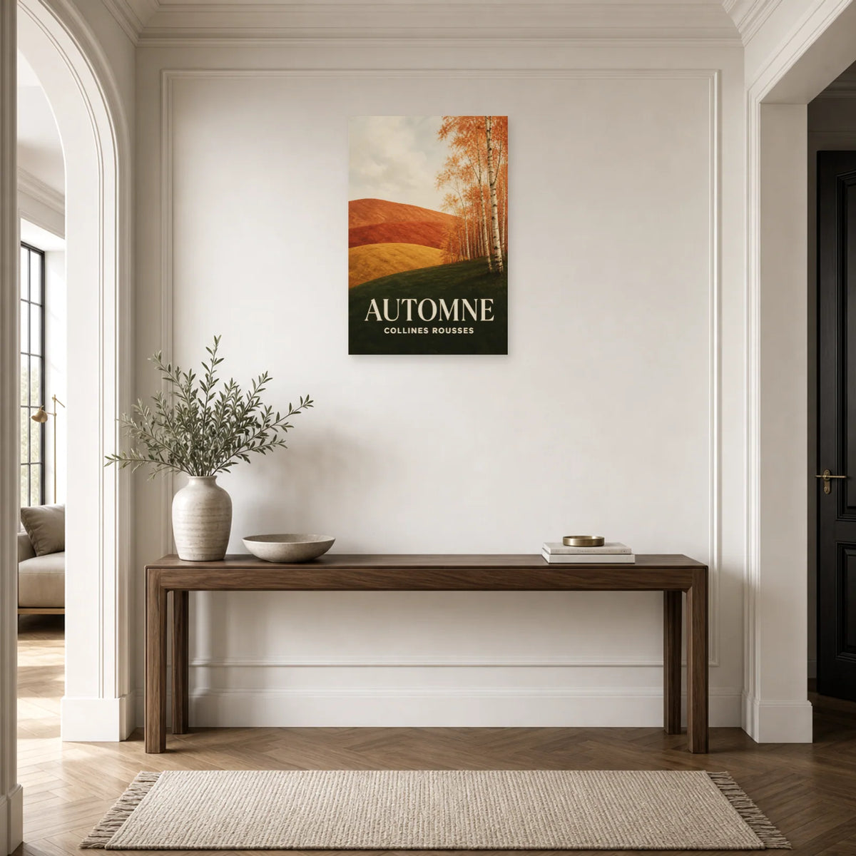 Affiche Automne - Collines rousses dans une entrée ou un couloir - Art Virtuoso