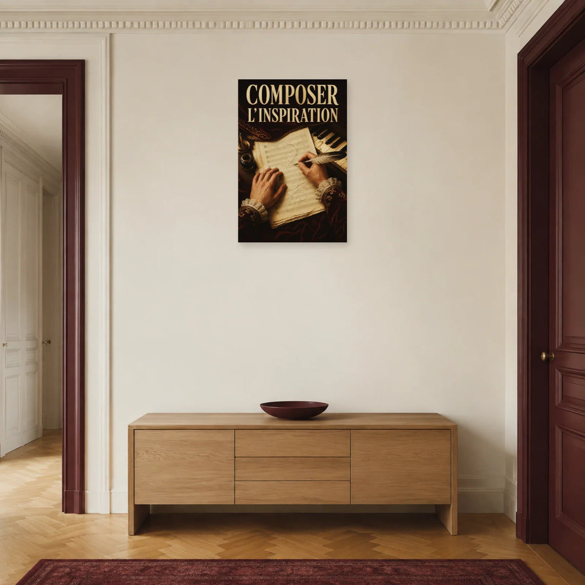 Affiche Composer - L inspiration dans une entrée ou un couloir - Art Virtuoso