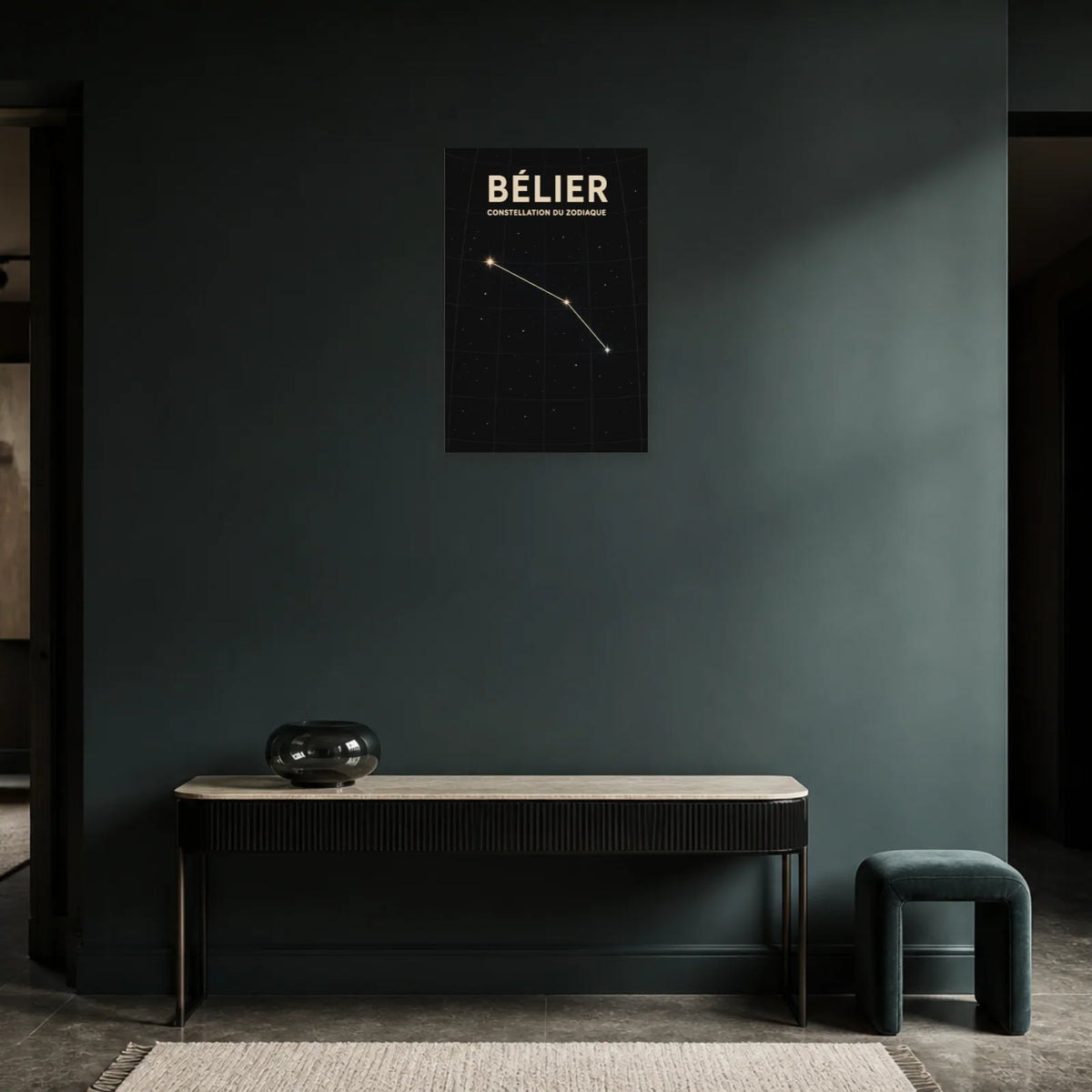 Affiche Bélier – Constellation du Zodiaque dans une entrée ou un couloir - Art Virtuoso