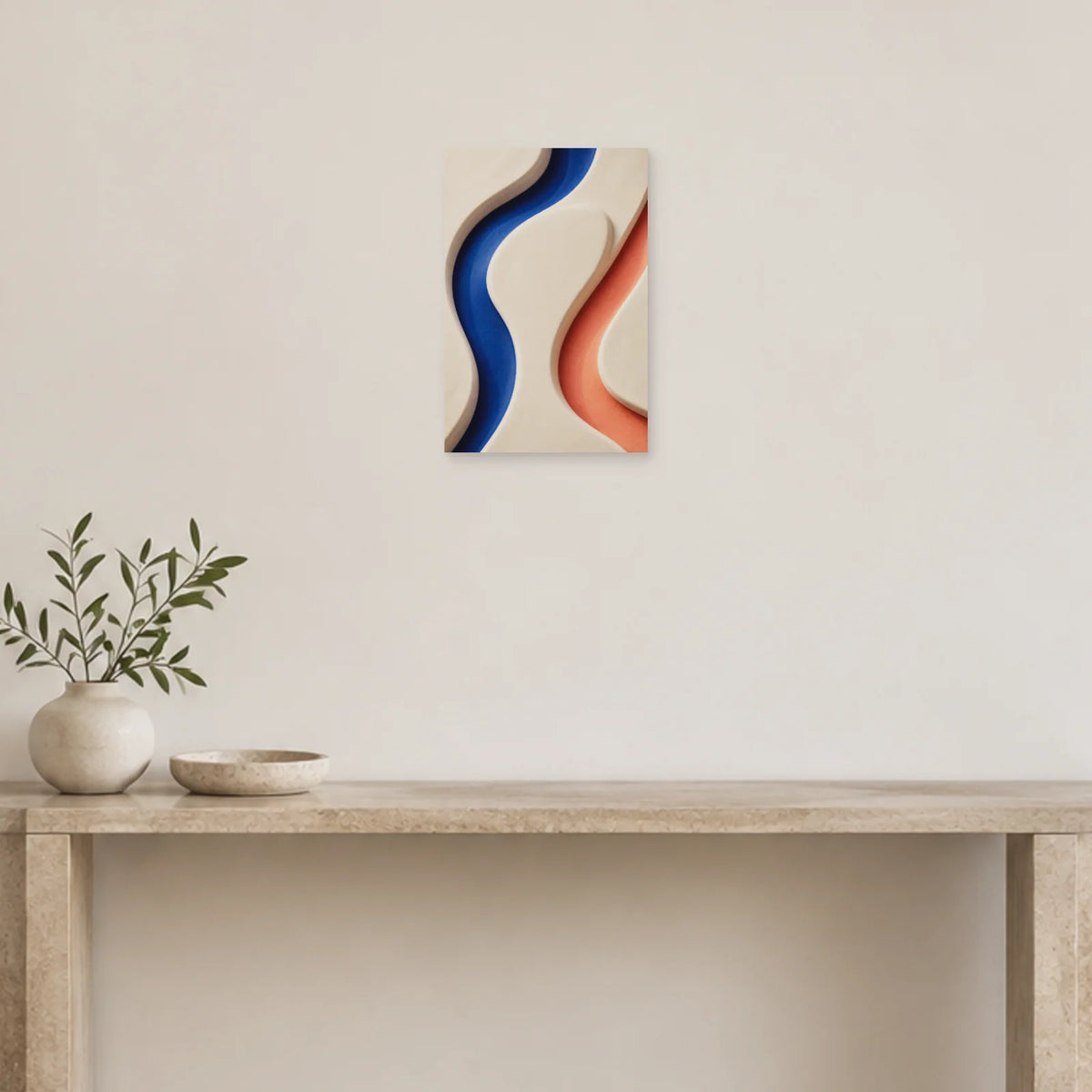 Affiche contemporaine – Sillons organiques dans une entrée ou un couloir - Art Virtuoso
